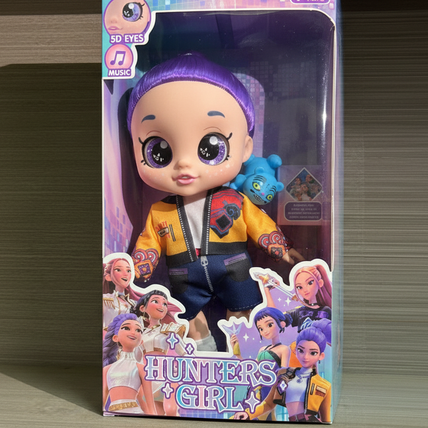 Kpop Demon Hunter Huntrx 5D eyes with music 13 Inch Premium PVC Dolls