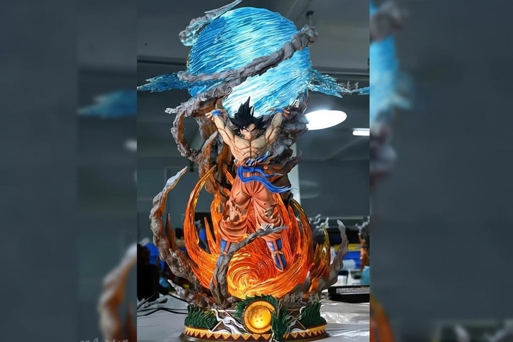 23CM Anime Statue Son Goku Dragon Super Genki Bomb Luminous Super Saiyan PVC Anime Figure Model - Project M Shop