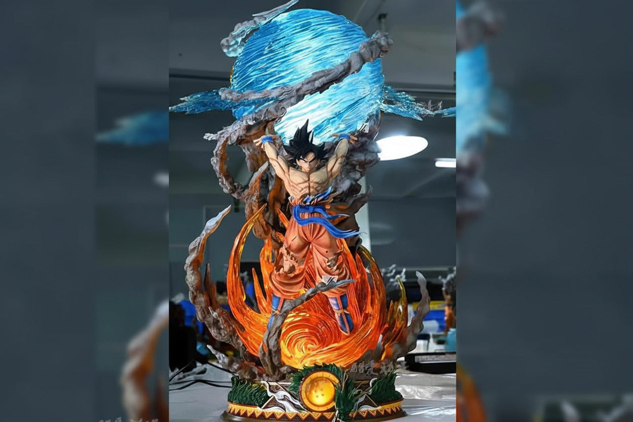 23CM Anime Statue Son Goku Dragon Super Genki Bomb Luminous Super Saiyan PVC Anime Figure Model - Project M Shop
