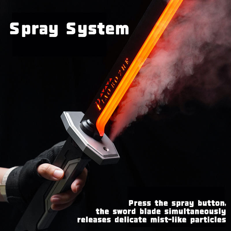 Si-Fi Sparkling Fire with RGB LED Light & Spray Mist Cosplay Sword - Project M Shop