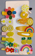 14 Pcs Cute Cartoon Hair Clips Set for Kids - Popular Barrettes Gift for Girls Hair Accessories - HAIR-14-8109 - Project M Shop