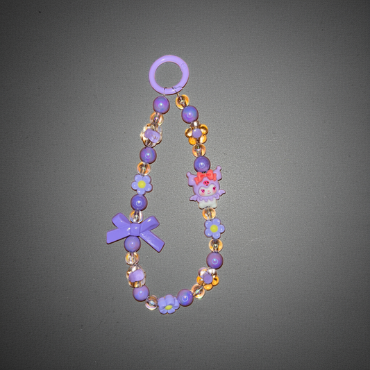 Purple Kuromi Beads Phone/Bag Charm - Project M Shop