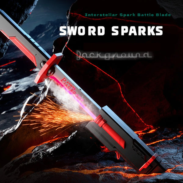 Si-Fi Sparkling Fire with RGB LED Light & Spray Mist Cosplay Sword - Project M Shop
