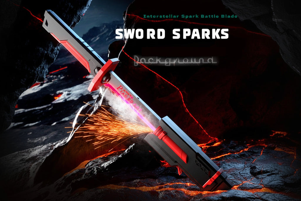 Si-Fi Sparkling Fire with RGB LED Light & Spray Mist Cosplay Sword - Project M Shop