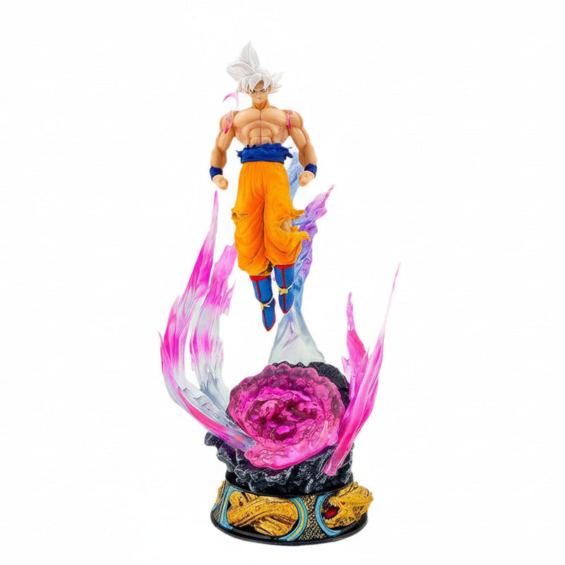 25cm Dragons Balls Ultra Instinct Goku LED Figure Glowing White Hair Saiyan Statue Dragons Balls Action Figure - Project M Shop
