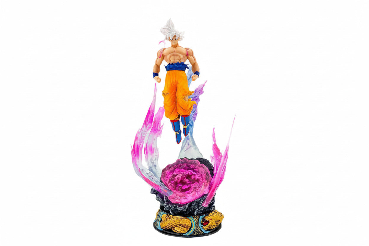 25cm Dragons Balls Ultra Instinct Goku LED Figure Glowing White Hair Saiyan Statue Dragons Balls Action Figure - Project M Shop