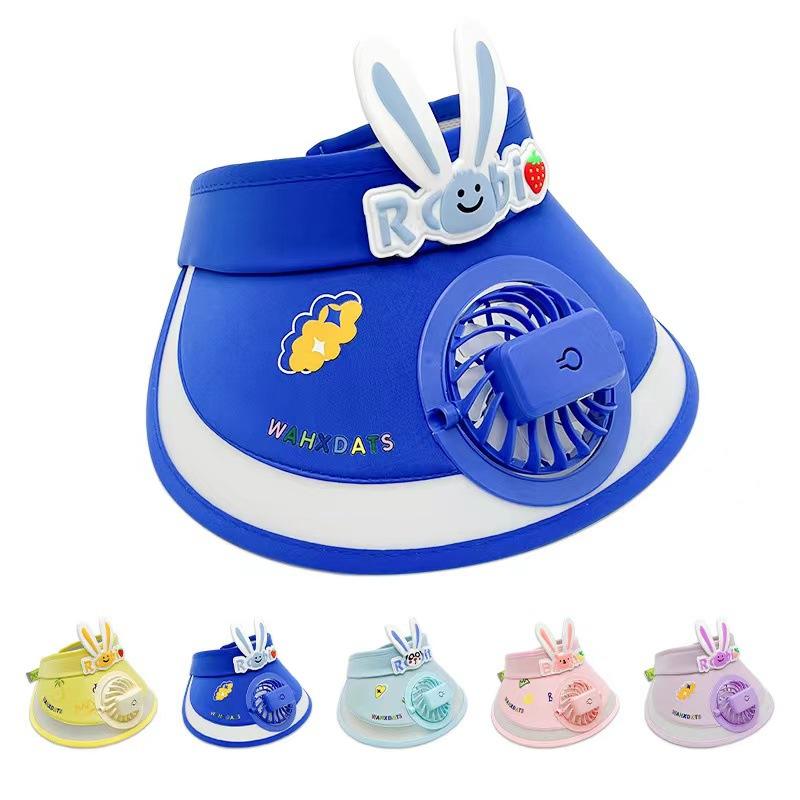 Children's USB Charging Fan Cap with UV Protection
