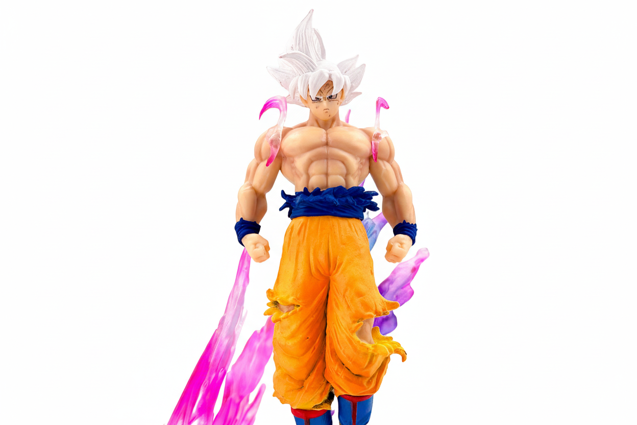 25cm Dragons Balls Ultra Instinct Goku LED Figure Glowing White Hair Saiyan Statue Dragons Balls Action Figure - Project M Shop
