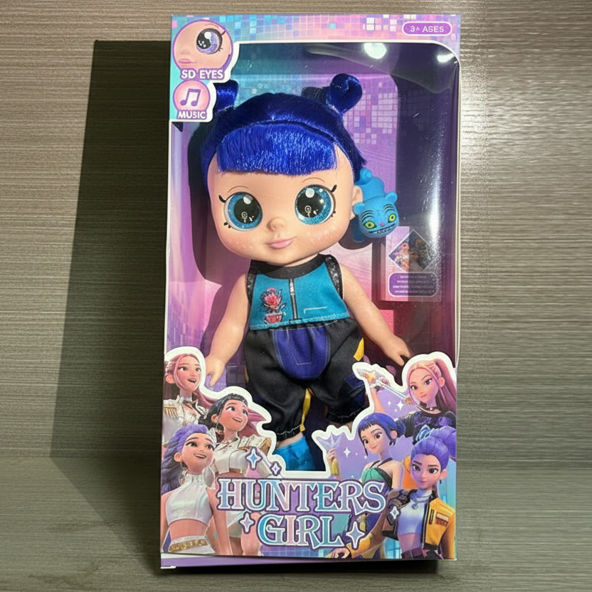 Kpop Demon Hunter Huntrx 5D eyes with music 13 Inch Premium PVC Dolls