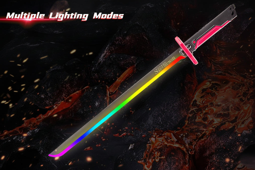 Si-Fi Sparkling Fire with RGB LED Light & Spray Mist Cosplay Sword - Project M Shop