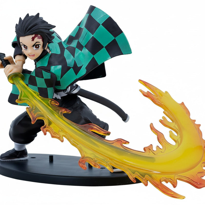 Demon Slayer Series PVC Model Toy New Tanjiro's Flame Pillar Fire God Broadsword Featuring Zenitsu Anime Peripheral Figures - Project M Shop