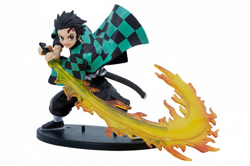 Demon Slayer Tanjiro Model Toy - PVC Figure with Zenitsu and Fire God Broadsword