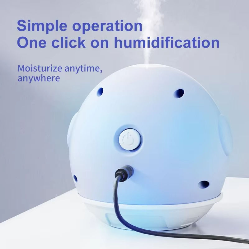 Space Humidifier - USB Mini Night Light Humidifier for Desktop, Bedroom & Portable Spray Hydrating Purifier