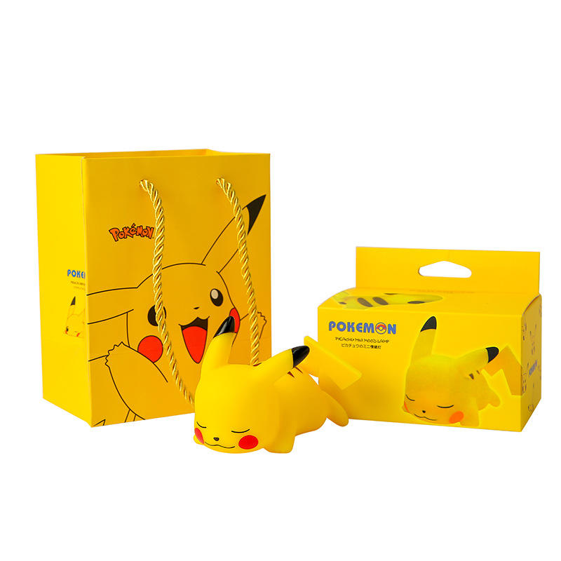 Pokemon PikaChu Night Lamp - PVC Kid's Bedroom Decor with Gift Box/Bag