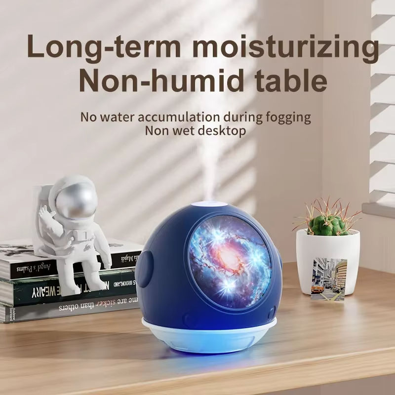 Space Humidifier - USB Mini Night Light Humidifier for Desktop, Bedroom & Portable Spray Hydrating Purifier