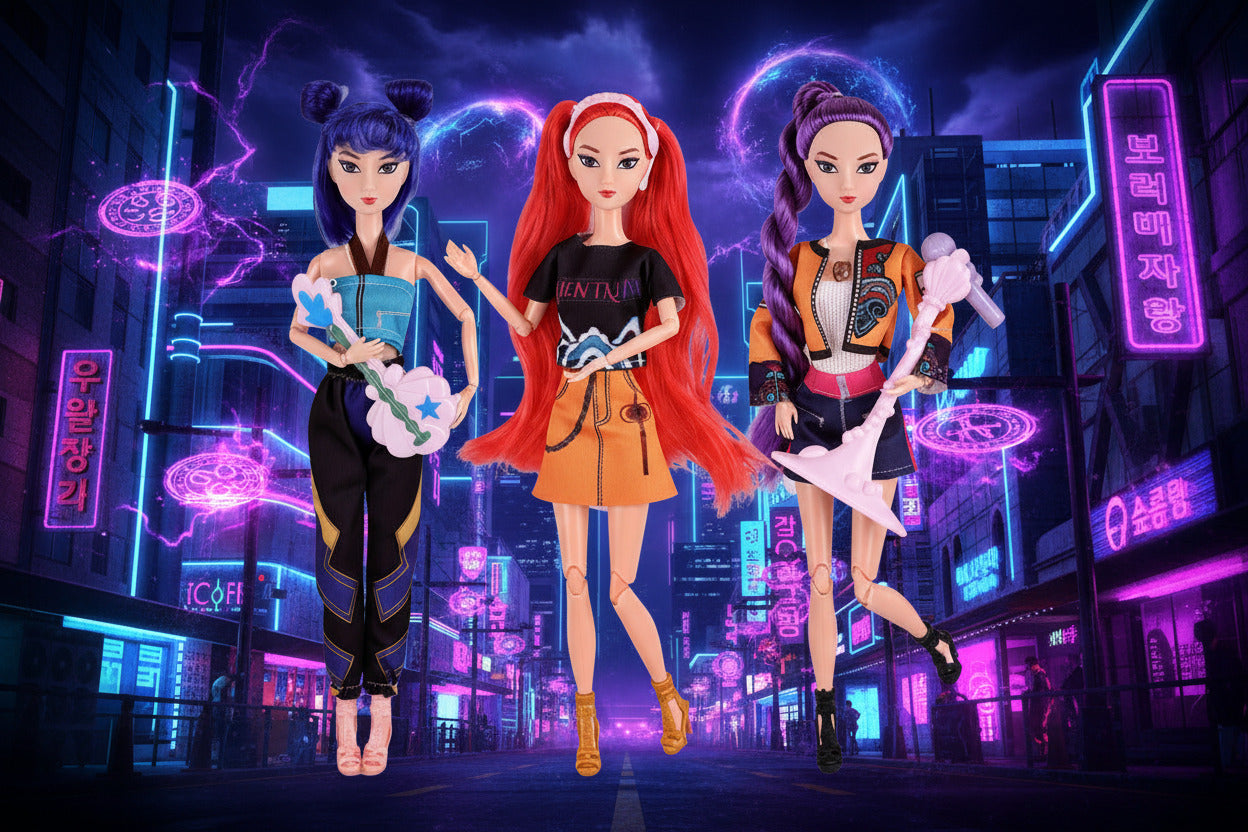 K-Pop Demon Hunter Huntrx Musical Singing 32.5 CM Tall Doll - 1 design only