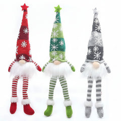 (1 Piece) Handmade Swedish Santa Gnomes with Bendable Hat, Scandinavian Santa Elf Ornaments,Christmas Gnomes Light up - Random Design - Project M Shop