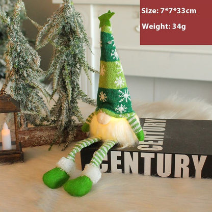 (1 Piece) Handmade Swedish Santa Gnomes with Bendable Hat, Scandinavian Santa Elf Ornaments,Christmas Gnomes Light up - Random Design