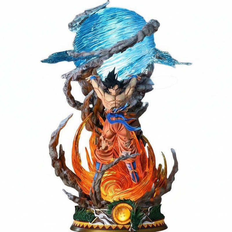 23CM Anime Statue Son Goku Dragon Super Genki Bomb Luminous Super Saiyan PVC Anime Figure Model - Project M Shop