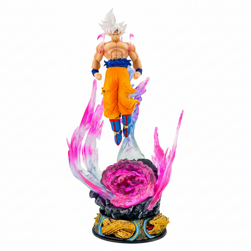 25cm Dragons Balls Ultra Instinct Goku LED Figure Glowing White Hair Saiyan Statue Dragons Balls Action Figure - Project M Shop