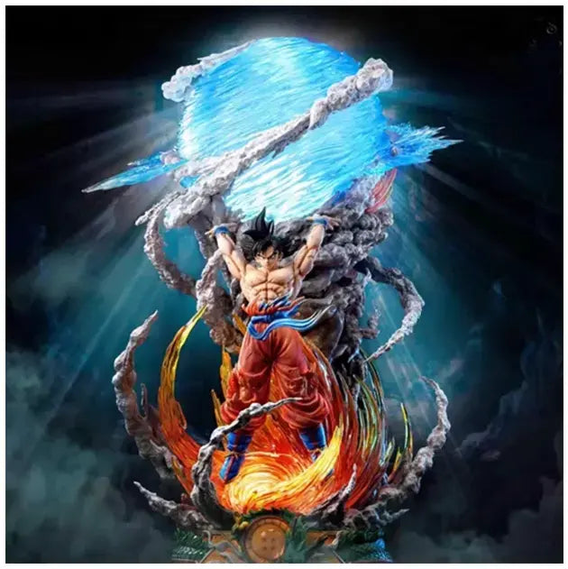 23CM Son Goku Anime Statue - Dragon Ball Super Genki Bomb Luminous Super Saiyan PVC Figure Model