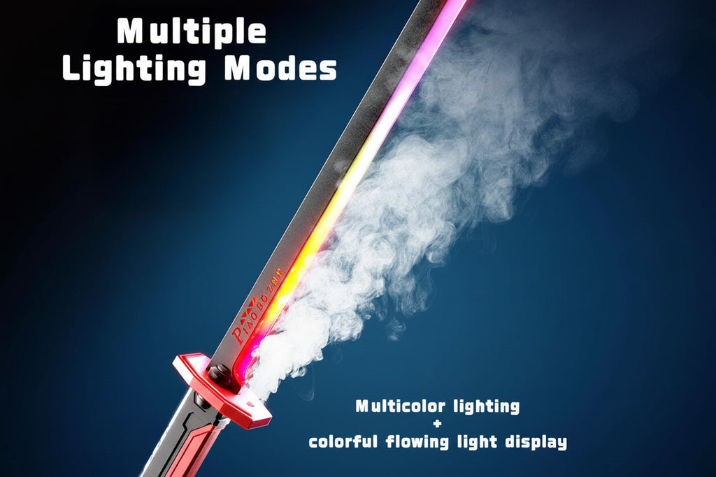 Si-Fi Sparkling Fire with RGB LED Light & Spray Mist Cosplay Sword - Project M Shop