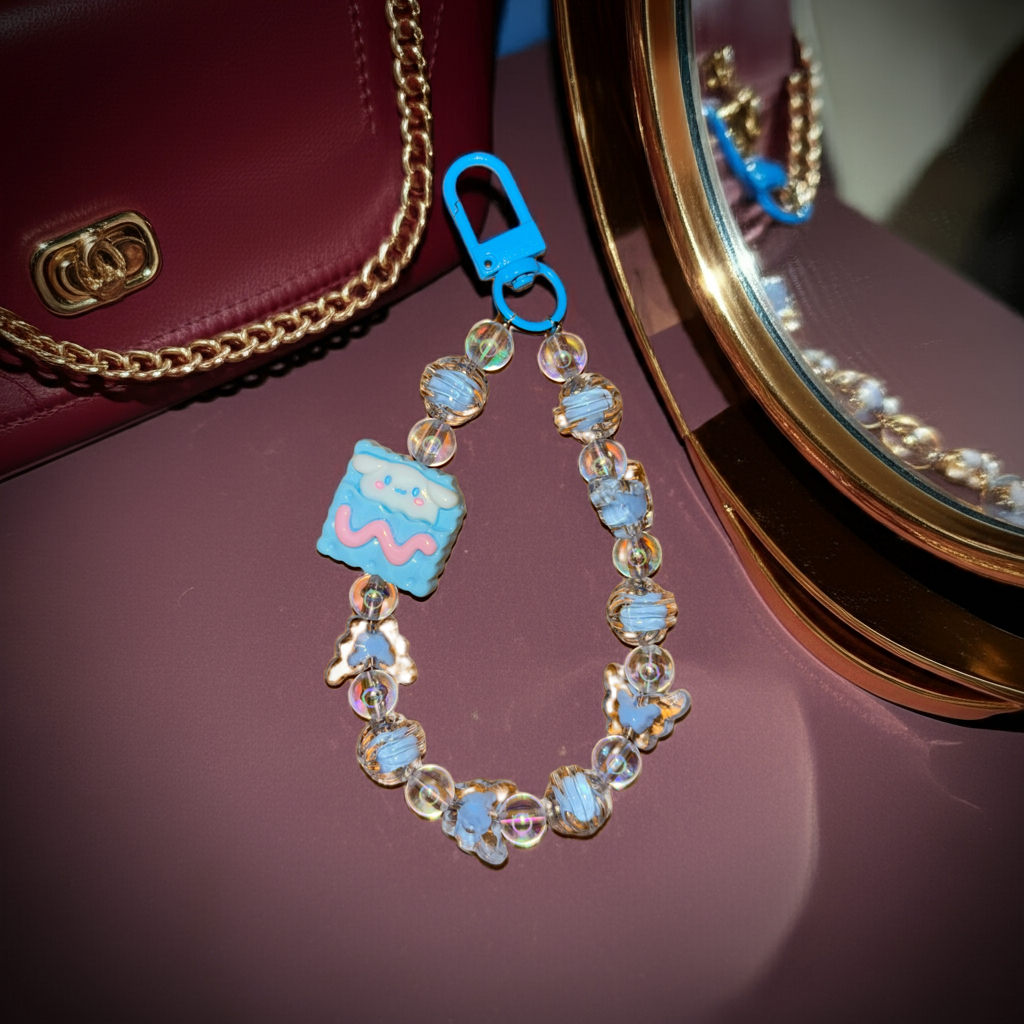 Pochacco Shell Beads Charm – Trendy Bag Accessory