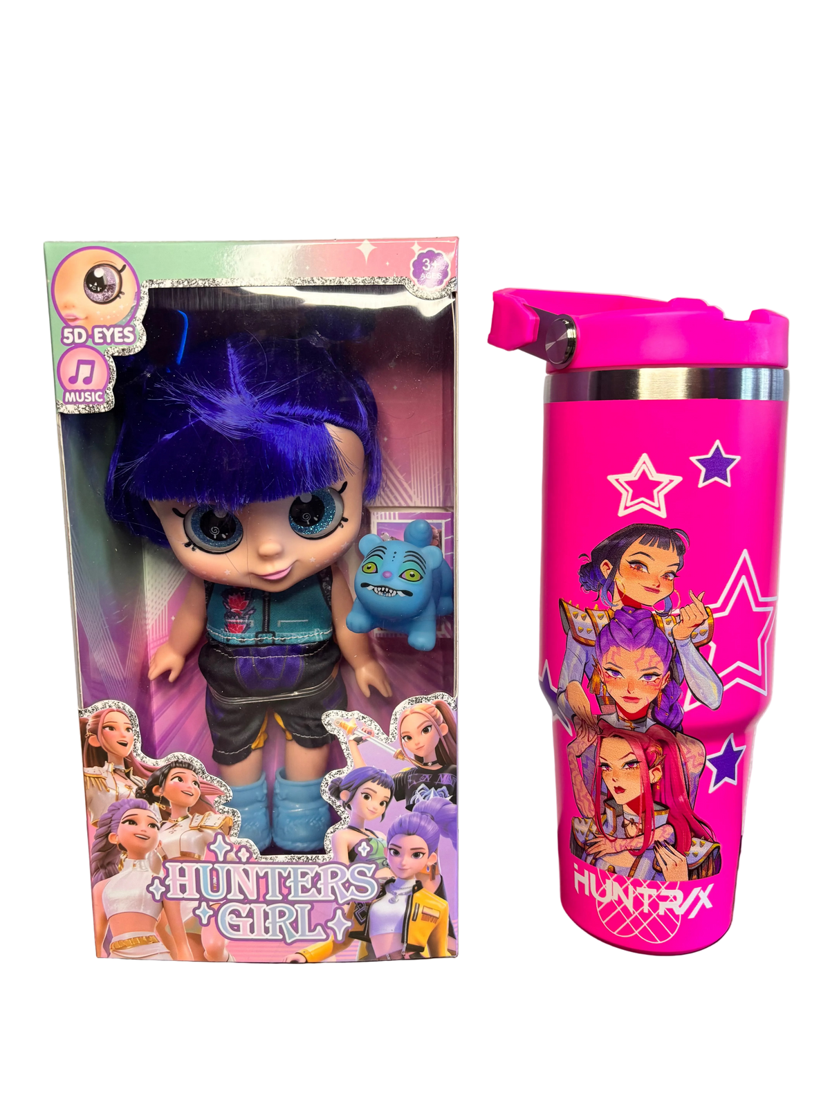 K-Pop Demon Hunter HUNTR/X Musical 5D Eyes Doll + Tumbler Combo - photo 4