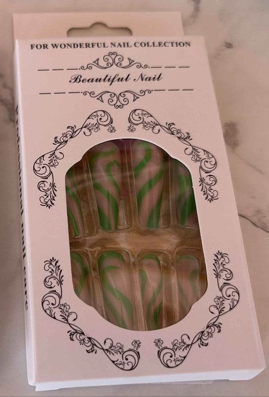 24 PC Press-on Nails Set - SKU-De-Asort-15 - Project M Shop