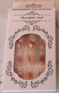 Set of 2 - Heart Shaped Press-on Nails - 24 PCs Nail Set - Project M Shop