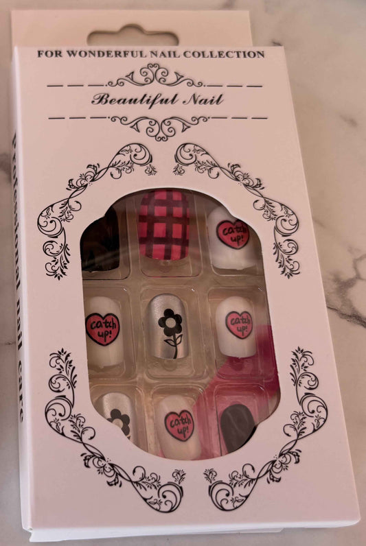 24 PCs Press-on Nails Set - SKU-De-Asort-17 - Project M Shop