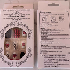 24 PCs Press-on Nails Set - SKU-De-Asort-17 - Project M Shop