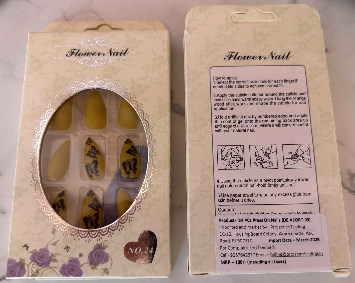 24 PCs Press-On Nails Set – Budget-Friendly DIY Manicure