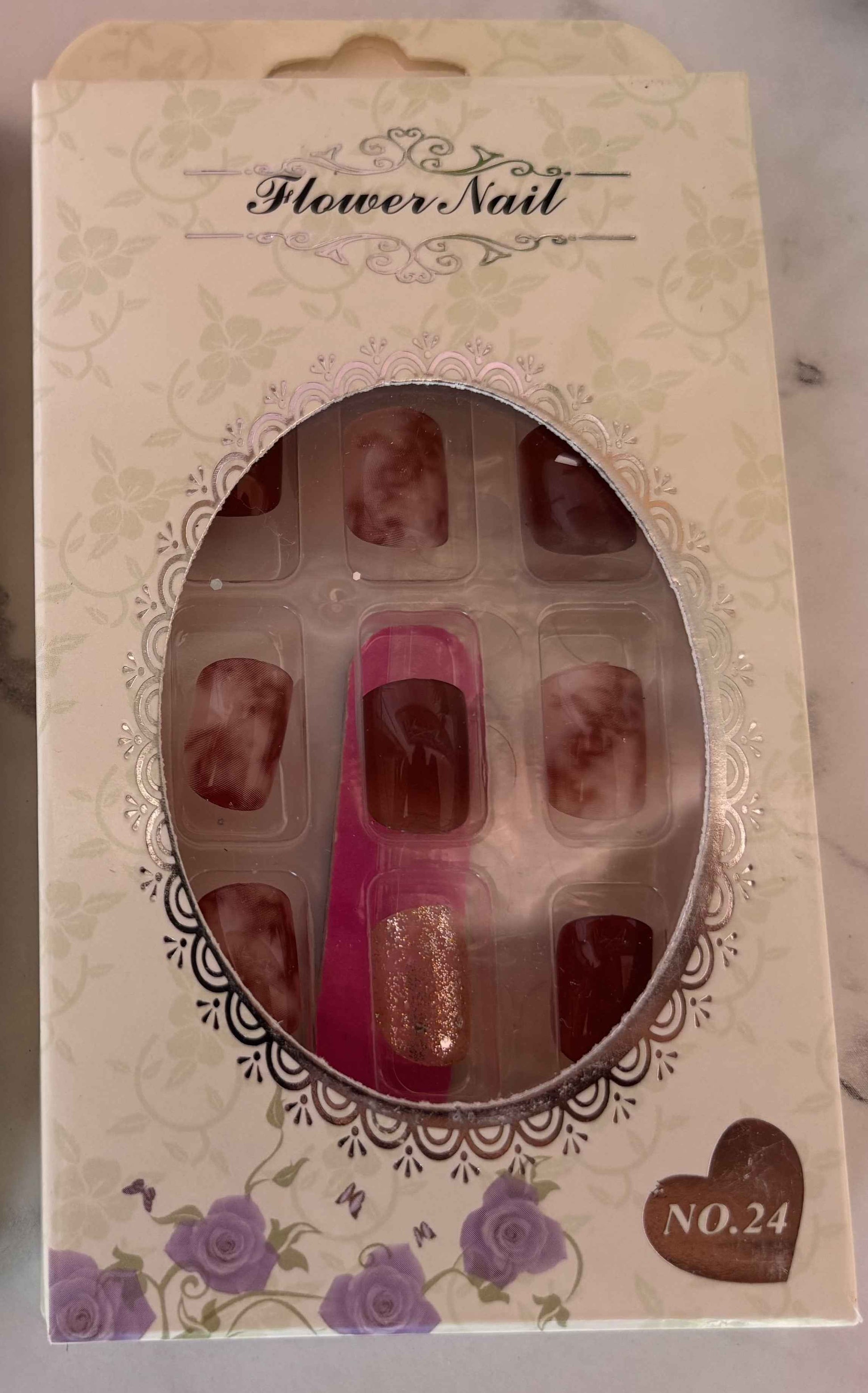 24 PCs Press-on Nails Set - Stylish and Durable Press-on Nails Set - Project M Shop