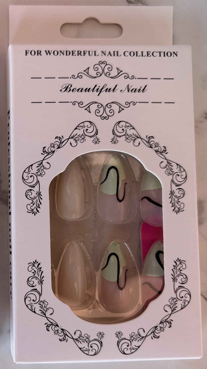 24 PCs Press-on Nails Set - SKU-PL-ONN-16 - Project M Shop