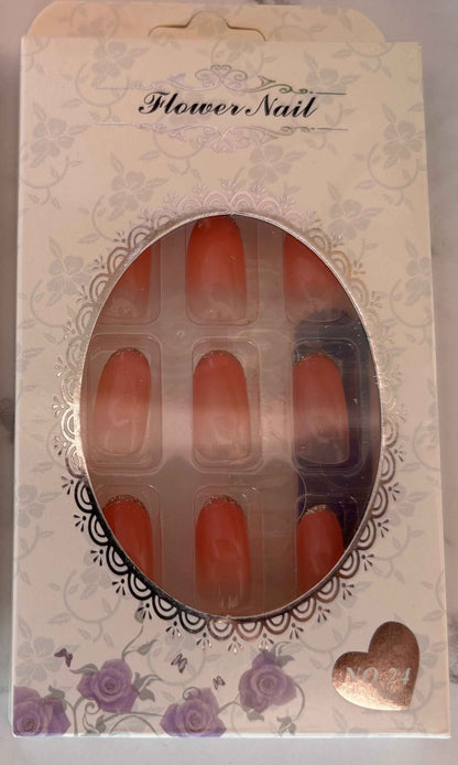 24 PCs Press-on Nails Set - Stylish & Easy Application - Project M Shop