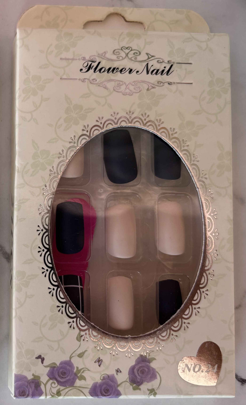 24 PCs Press-on Nails Set - Stylish Press-on Nails Set for Perfect Manicure - Project M Shop