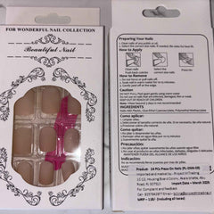 24 PCs Press-on Nails Set -High-Quality Press-on Nails Set - Project M Shop