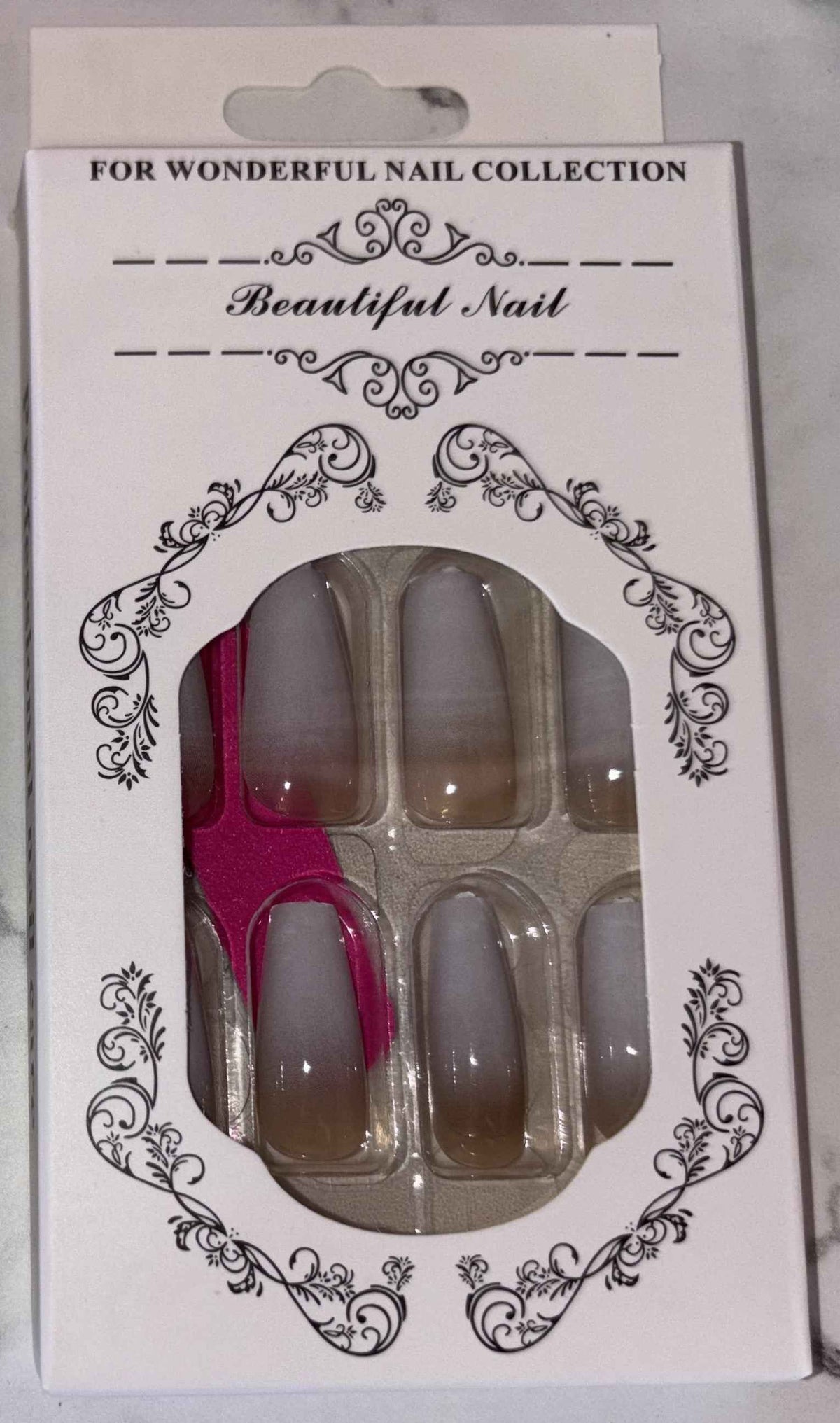 24 PCs Press-On Nails Set – Multiple Shapes DIY Nail Kit