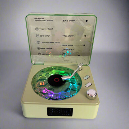 Mini Retro Bluetooth Vintage Speaker with Subwoofer and RGB Night Lamp - Project M Shop