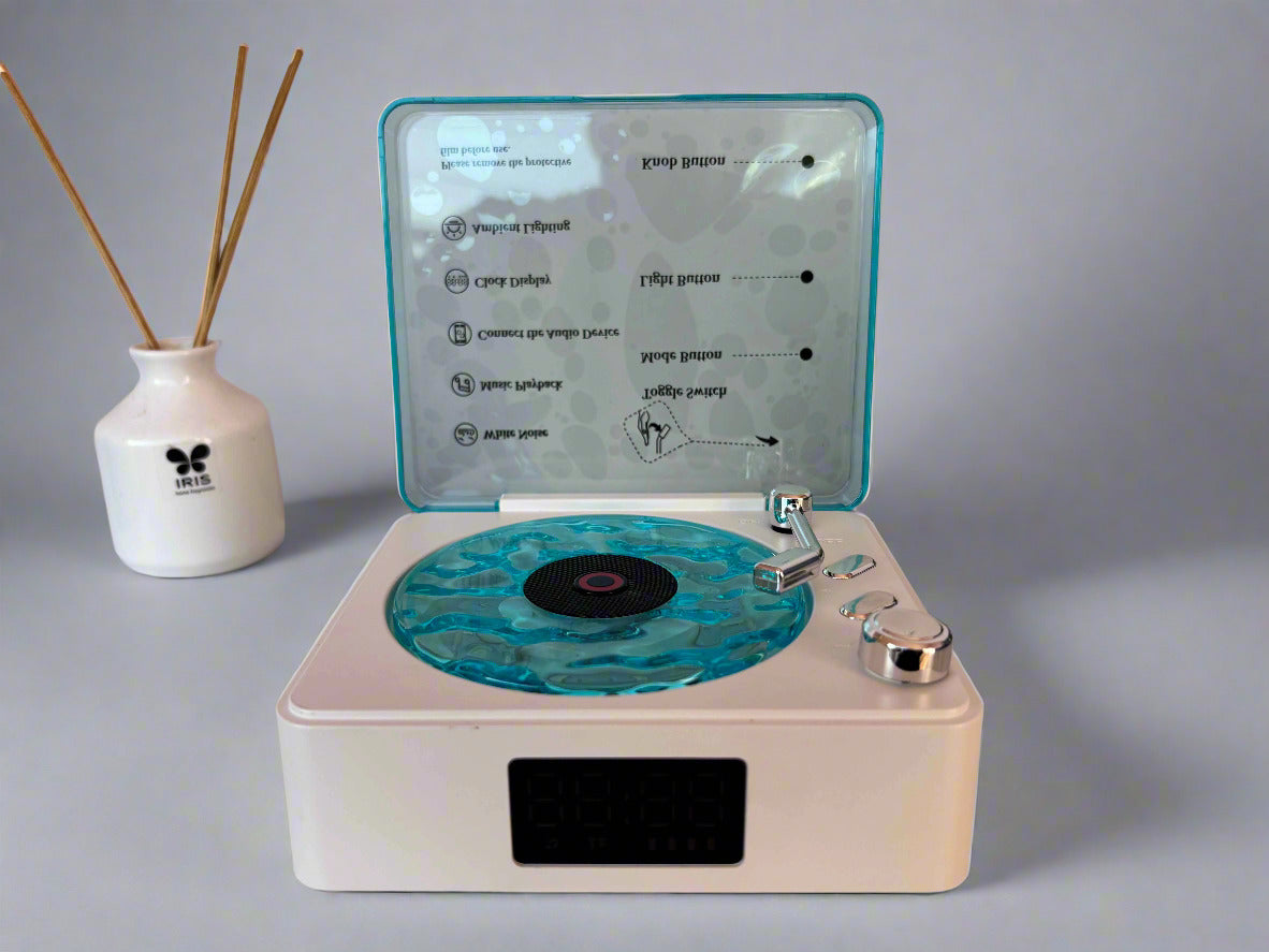 Retro Bluetooth Speaker with RGB Night Lamp – Room Decor Audio