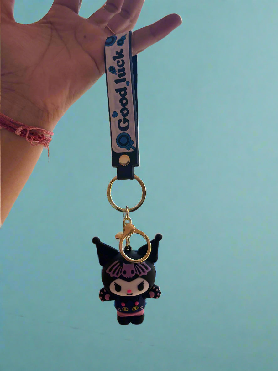 Kuromi 3D PVC Keychain - Adorable Hot Selling Bat Style Keychain - Project M Shop