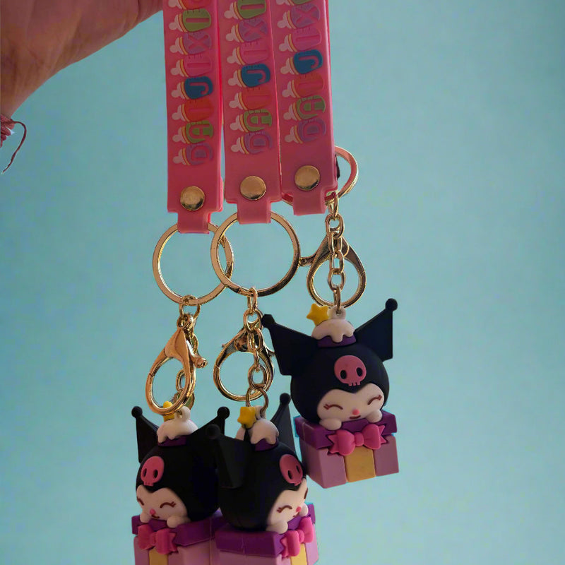 Kuromi Keychain - 3D PVC Keychain in Gift Box - Project M Shop