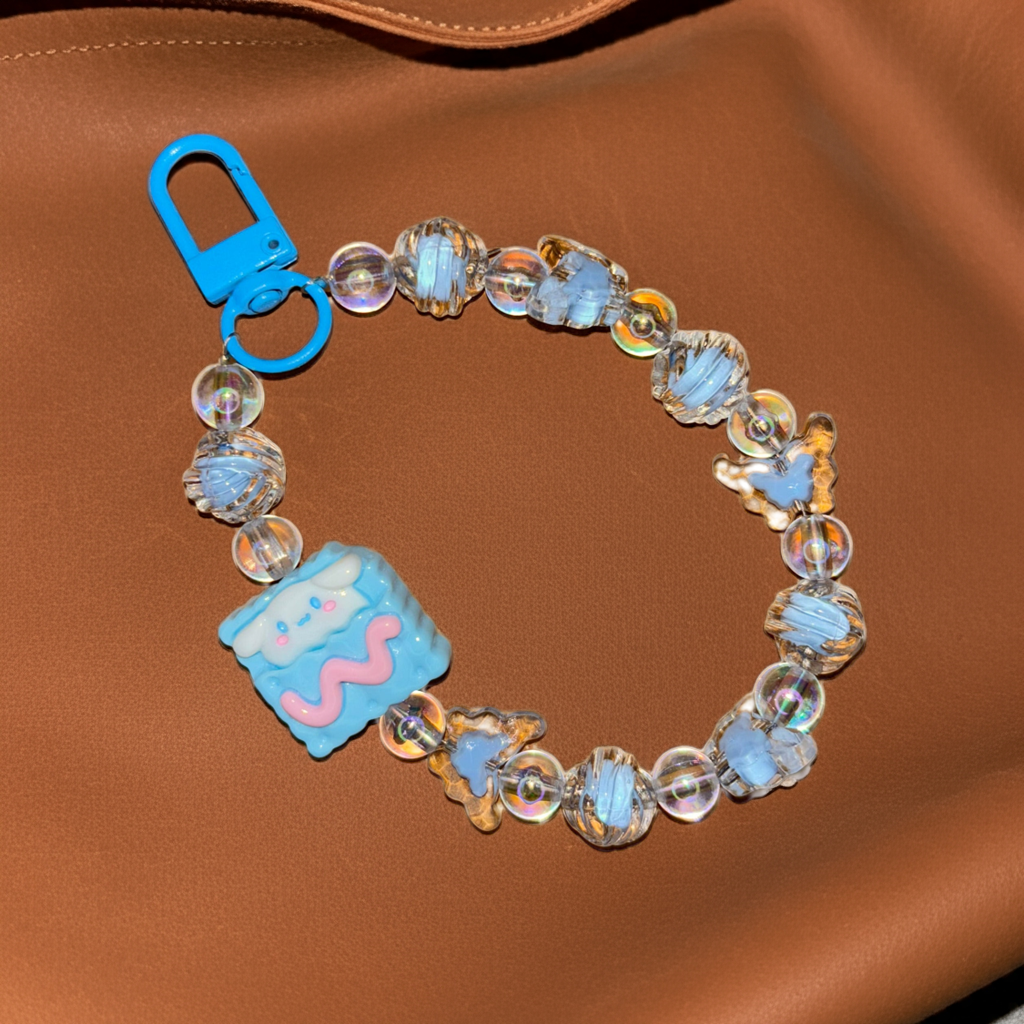 Pochacco Shell Beads Charm – Trendy Bag Accessory