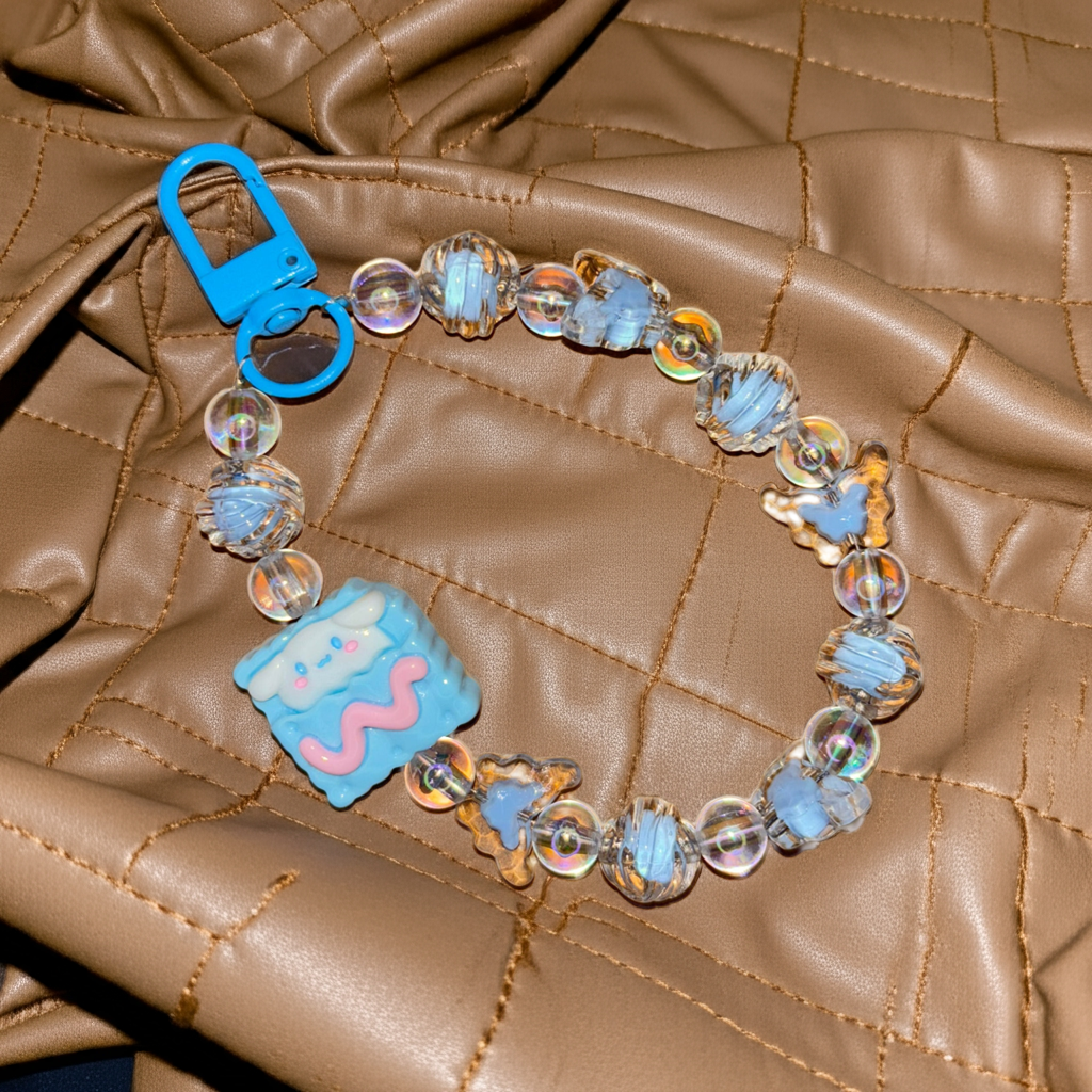 Pochacco Shell Beads Charm – Trendy Bag Accessory