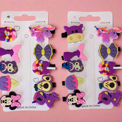 Minnie Mermaid Hair Clips Set of 2 - 10 Pcs Hair Clip for Girls - Project M Shop