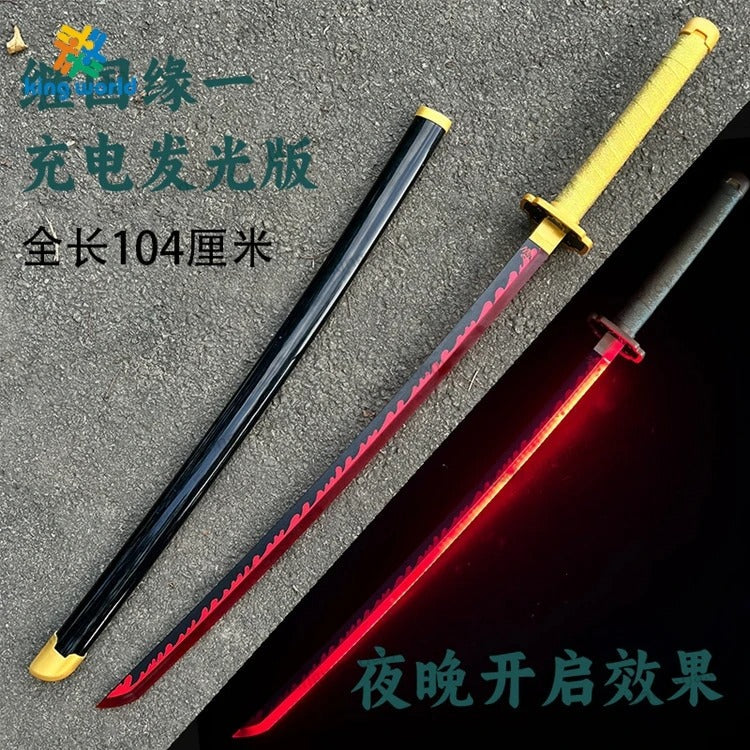 Yoriichi Tsugikuni Red Led Sword 104 CM Full Length - Demon Slayer katana - Project M Shop