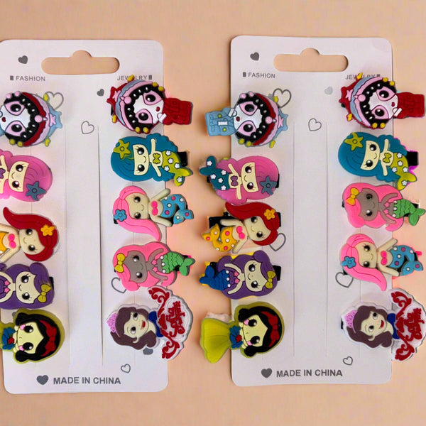 Set of 2 Princess Mermaid Hair Clips for Girls - Project M Shop