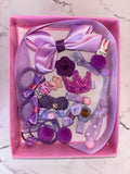 Purple Hair Clip Accessories Set - 18 Pcs Cute Hair Clips - Project M Shop