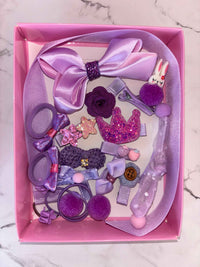 Purple Hair Clips – 18 PCs Playful Colour Pop Set